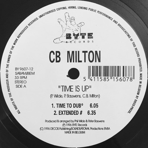 CB Milton : Time Is Up (12")