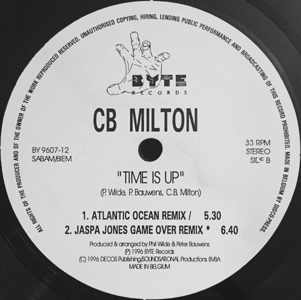 CB Milton : Time Is Up (12")