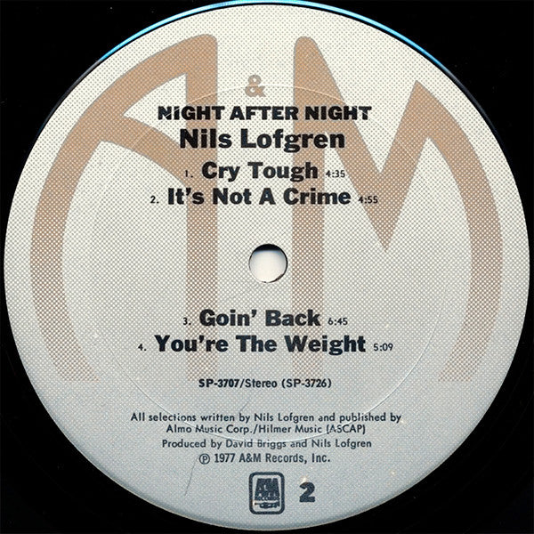 Nils Lofgren : Night After Night (2xLP, Album, Gat)