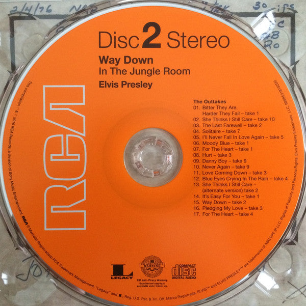 Elvis Presley : Way Down In The Jungle Room (2xCD, Comp)