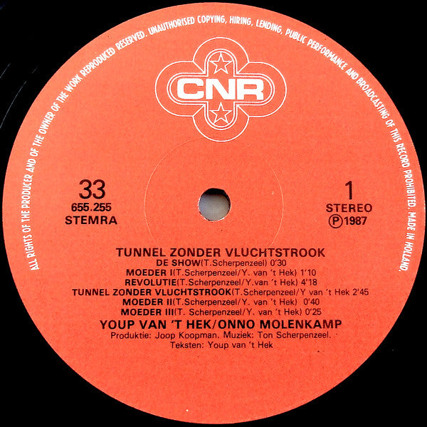 Youp van 't Hek / Onno Molenkamp : Tunnel Zonder Vluchtstrook (LP, Album)