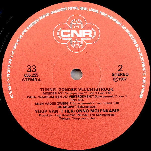 Youp van 't Hek / Onno Molenkamp : Tunnel Zonder Vluchtstrook (LP, Album)