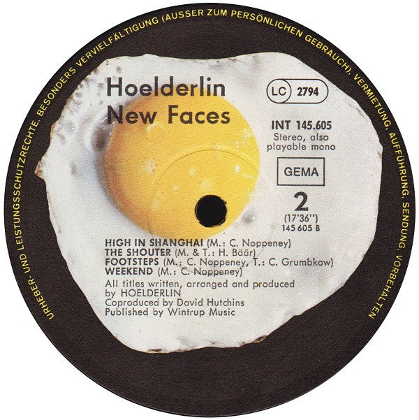 Hoelderlin : New Faces (LP, Album)