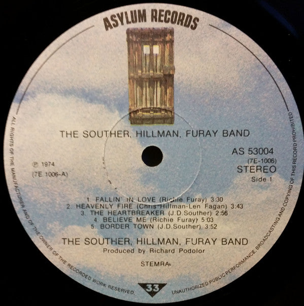 The Souther-Hillman-Furay Band : The Souther-Hillman-Furay Band (LP, Album, Gat)