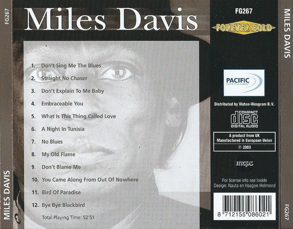 Miles Davis : Miles Davis (CD, Comp)