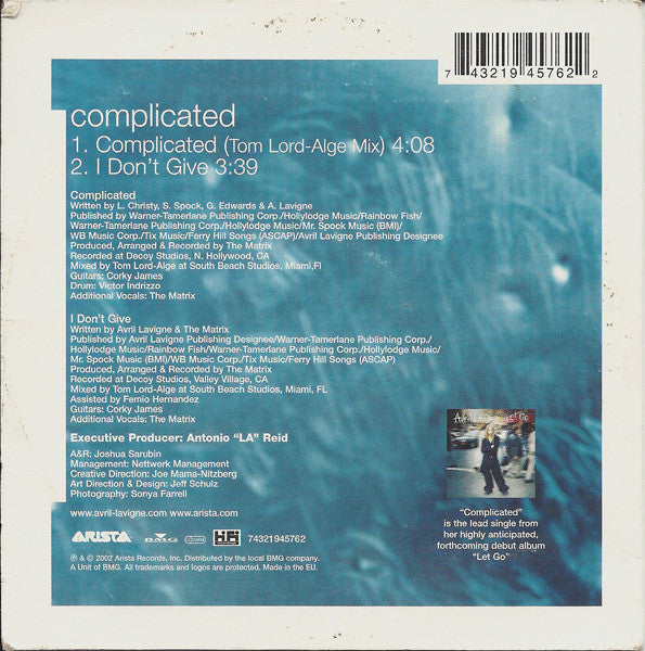 Avril Lavigne : Complicated (CD, Single)