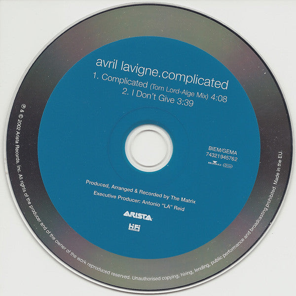 Avril Lavigne : Complicated (CD, Single)
