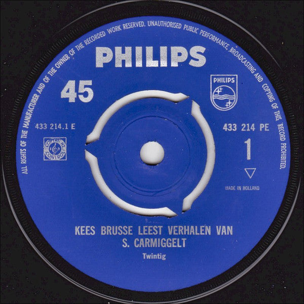 Simon Carmiggelt - Kees Brusse : Kronkelgroeven (Kees Brusse Leest Verhalen Van Simon Carmiggelt) (7", Single)