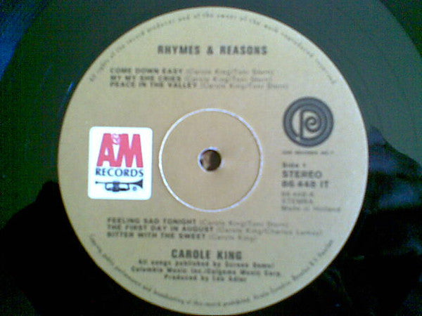 Carole King : Rhymes & Reasons (LP, Album, Gat)