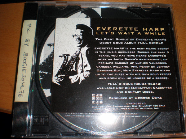 Everette Harp : Let's Wait A While (CD, Single, Promo)