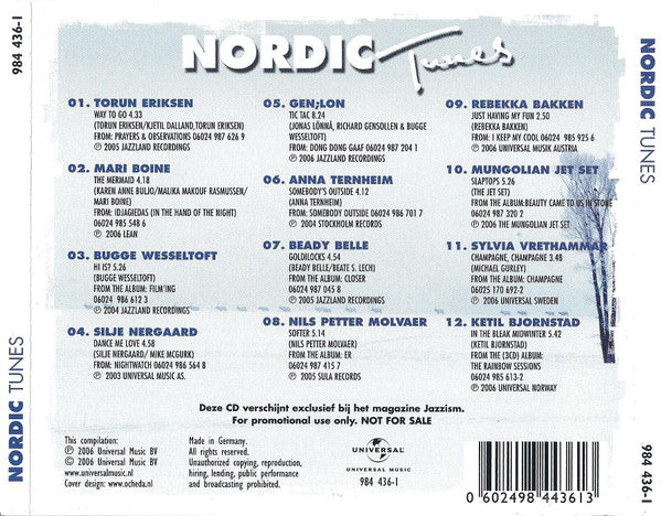 Various : Nordic Tunes (CD, Comp, Promo)