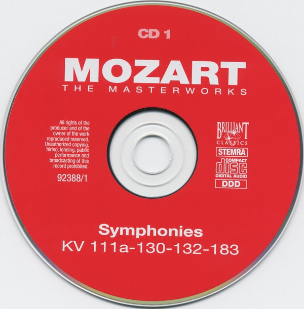 Wolfgang Amadeus Mozart : The Masterworks (40xCD, Comp + Box)