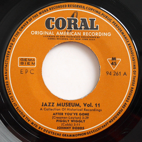 Johnny Dodds, Junie Cobb : Johnny Dodds, Junie C. Cobb 1927/29 (7", EP, Mono)