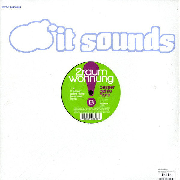 2raumwohnung : Besser Gehts Nicht (12")