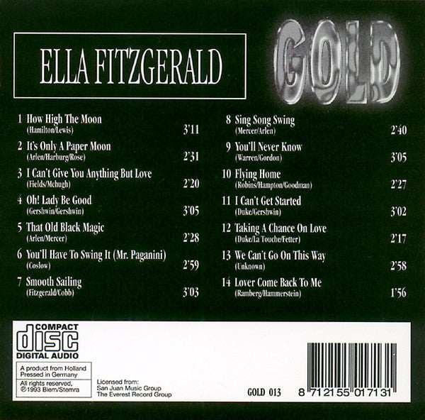 Ella Fitzgerald : Gold (CD, Comp)