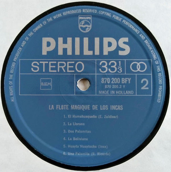 Los Incas : La Flûte Magique De Los Incas (LP, Album)