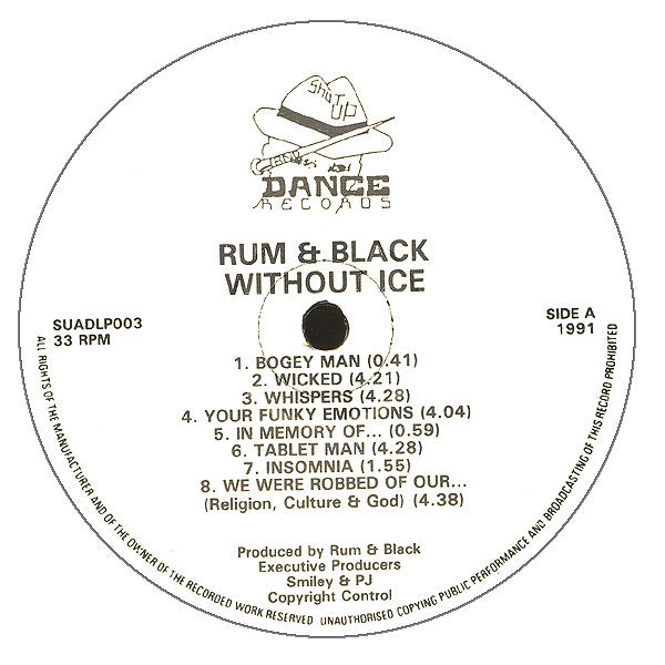 Rum & Black : Without Ice (LP, Album)