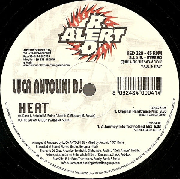 Luca Antolini DJ : Heat (12")