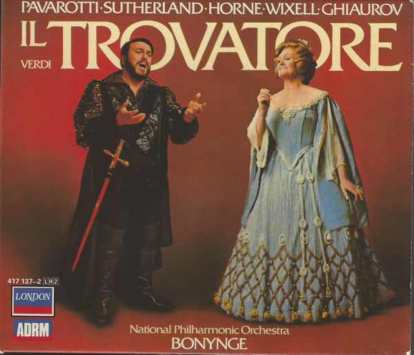 Giuseppe Verdi, Richard Bonynge, Joan Sutherland, Luciano Pavarotti, Marilyn Horne, Ingvar Wixell, Nicolai Ghiaurov, London Opera Chorus, National Philharmonic Orchestra : Il Trovatore (2xCD + Box)