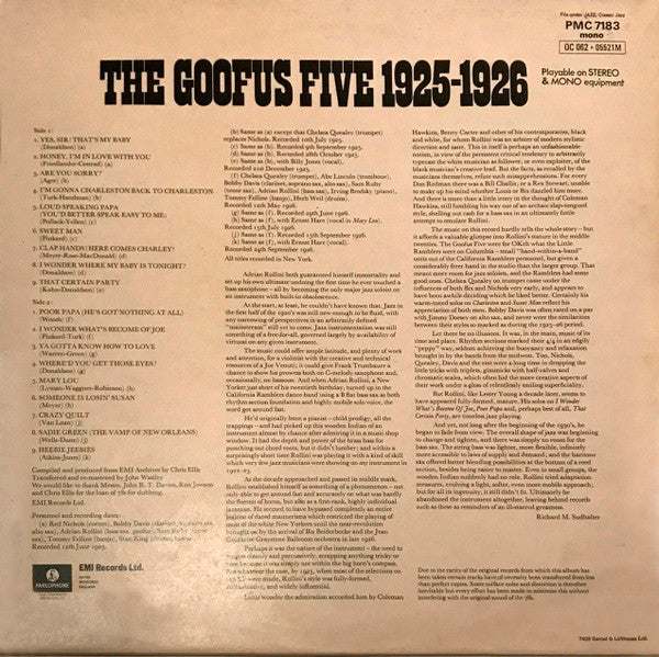 The Goofus Five : The Goofus Five 1925-1926 (LP, Comp, Mono)