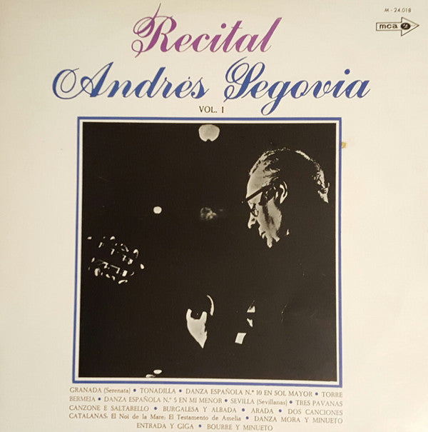 Andrés Segovia : Recital (LP, Album, Mono, RE)