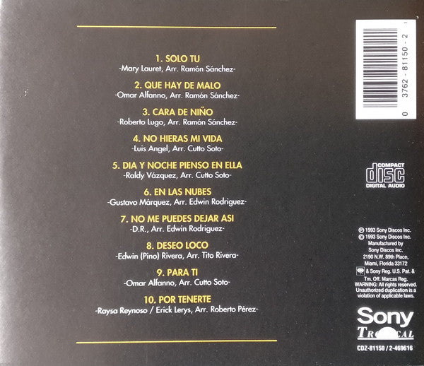 Jerry Rivera : Cara De Niño (CD, Album)