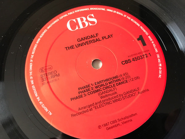 Gandalf : The Universal Play (LP, Album)