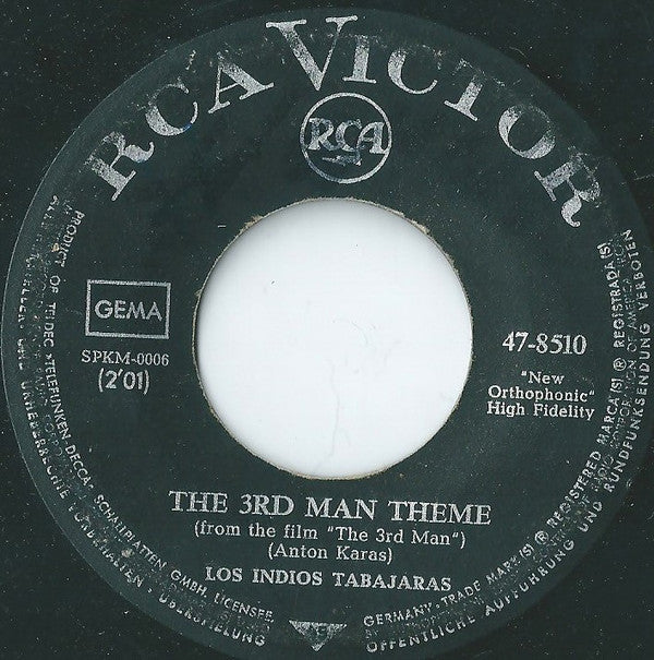 Los Indios Tabajaras : The 3rd Man Theme / Darktown Strutters Ball (7")