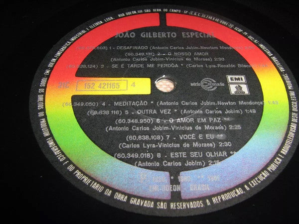 João Gilberto : Especial 30 Sucessos (2xLP, Comp, RE, Gat)