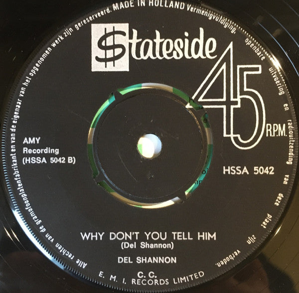 Del Shannon : Break Up (7", Single)