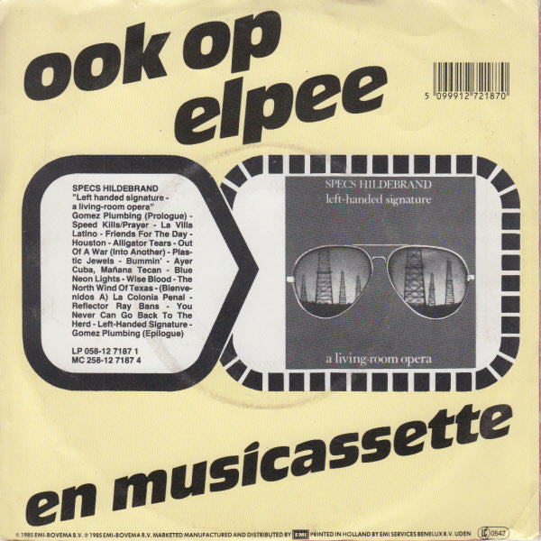 Specs Hildebrand : La Villa Latino (7", Single)