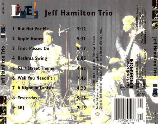 Jeff Hamilton Trio : Live! (CD, Album)