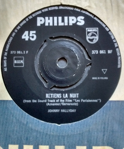 Johnny Hallyday : Retiens La Nuit (7", Single)