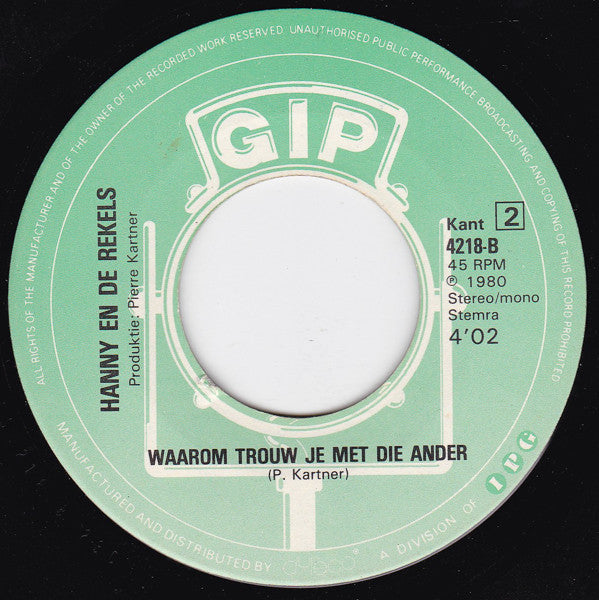 Hanny En De Rekels : Mario (7", Single)