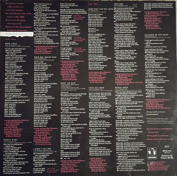 Linda Ronstadt : Mad Love (LP, Album)