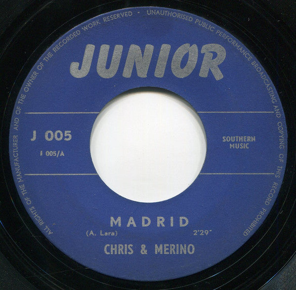 Chris & Merino : Madrid (7", Single)