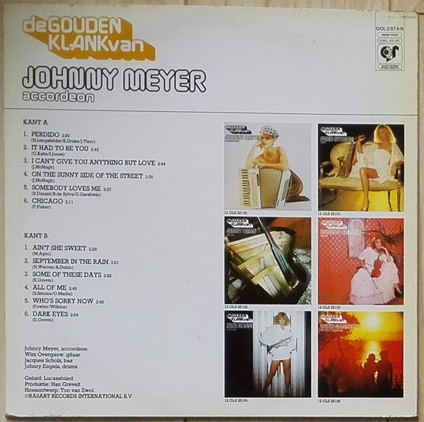 Johnny Meyer* : De Gouden Klank Van Johnny Meyer, Accordeon (LP, Comp)