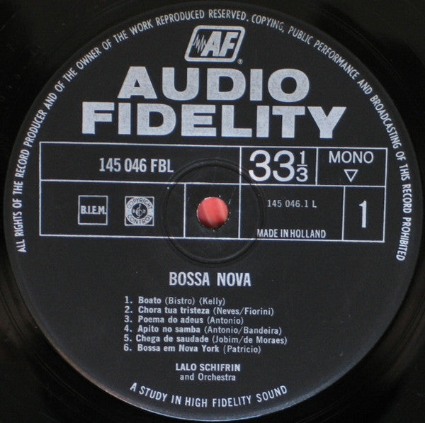 Lalo Schifrin & Orchestra : Bossa Nova (A New Sound In Jazz) (LP, Mono)