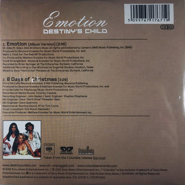 Destiny's Child : Emotion (CD, Single, Car)