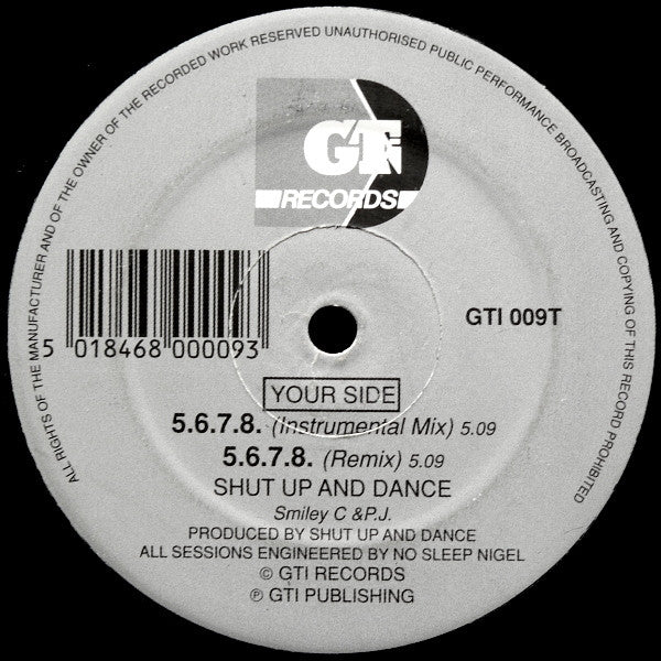 Shut Up & Dance : 5.6.7.8. (12")
