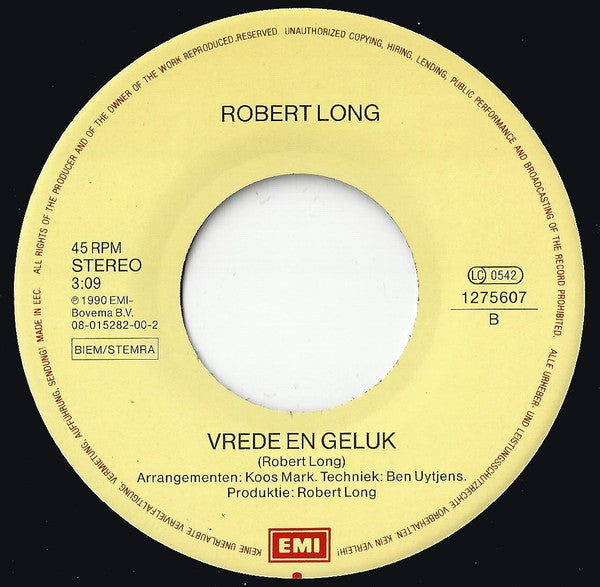 Robert Long : Wij Zijn Rijk Zij Zijn Arm (7", Single)
