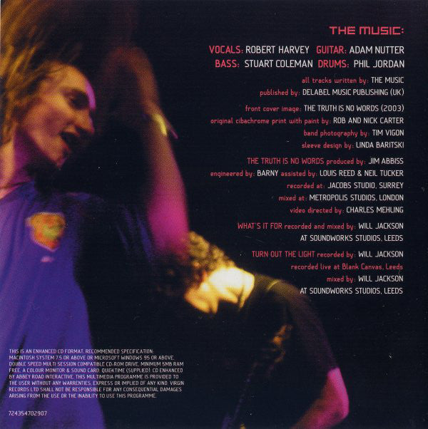 The Music : The Truth Is No Words (CD, Single, Enh)
