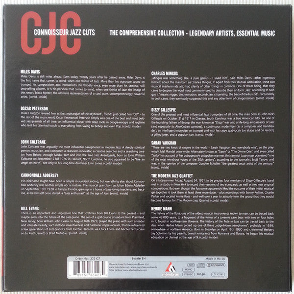 Various : Connoisseur Jazz Cuts (The Comprehensive Collection - Legendary Artists, Essential Music) (20xCD, Comp, Mono + Box)