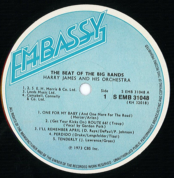 Harry James And His Orchestra : The Beat Of The Big Bands (LP, Comp)