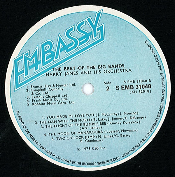 Harry James And His Orchestra : The Beat Of The Big Bands (LP, Comp)