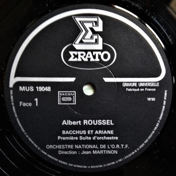 Albert Roussel, Orchestre National De L'Ortf, Jean Martinon : Bacchus Et Ariane (LP, RE)