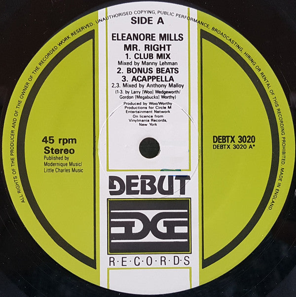 Eleanore Mills : Mr. Right (12")