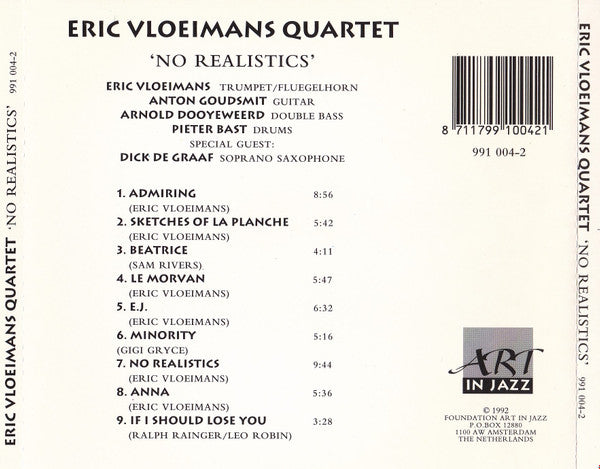 Eric Vloeimans Quartet : No Realistics (CD, Album)