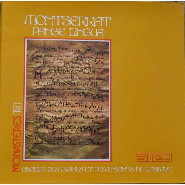 Choeur Des Moines Et Des Enfants de L'abbaye : Montserrat  : Pange Lingua (LP, Album)