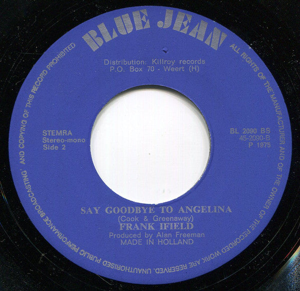 Frank Ifield : I Remember You / Say Goodbye To Angelina (7", Single)
